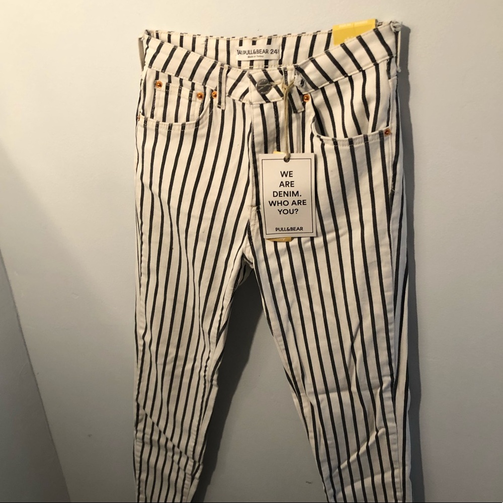 PULL&BEAR striped skinny jeans